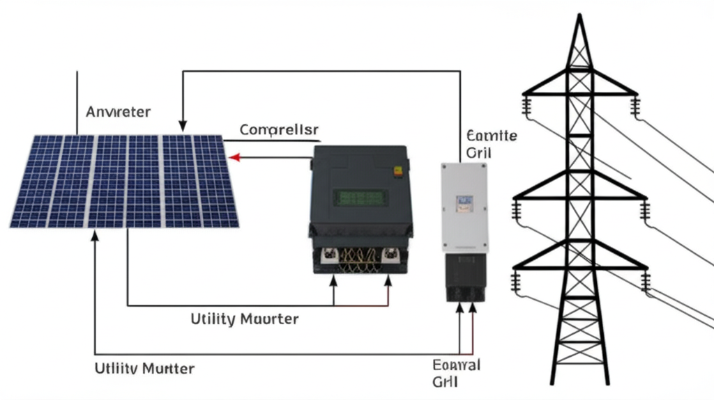 Sistema solar conectado à rede elétrica